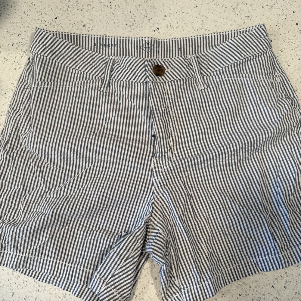 Striped Blue and White Women's Shorts